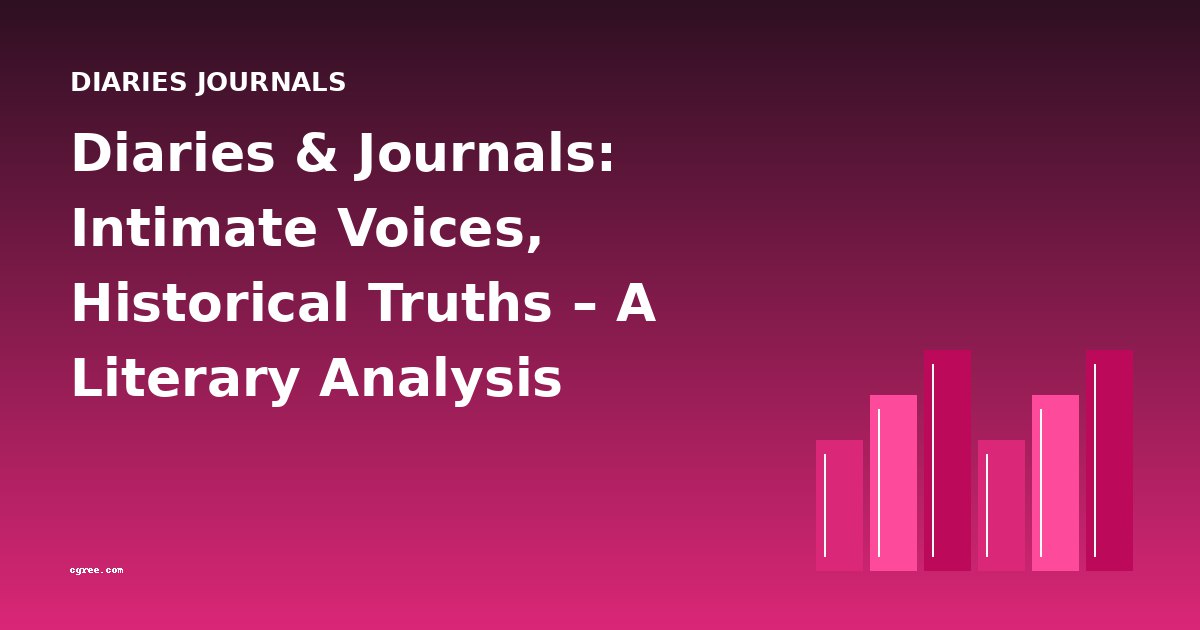 Diaries & Journals: Intimate Voices, Historical Truths – A Literary Analysis
