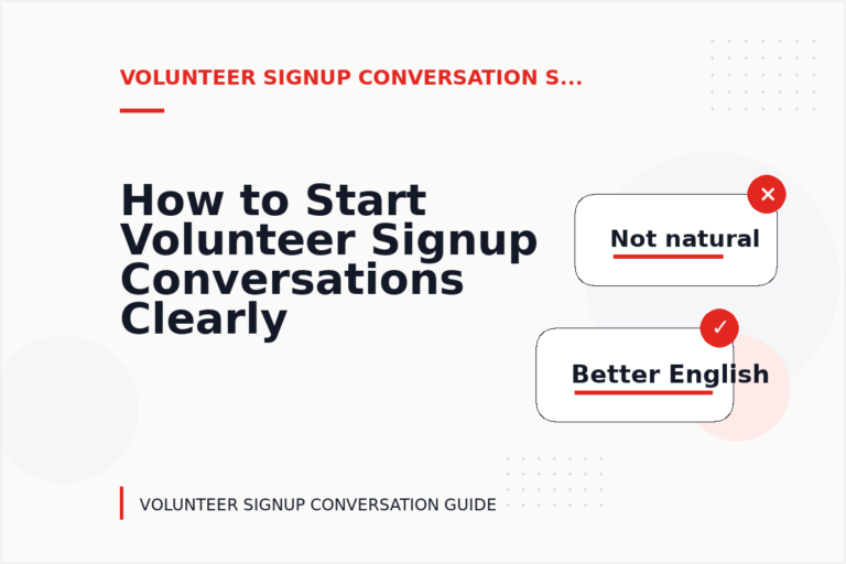 How to Start Volunteer Signup Conversations Clearly