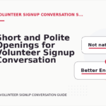 Short and Polite Openings for Volunteer Signup Conversation English