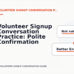 Volunteer Signup Conversation Practice: Polite Confirmation Examples