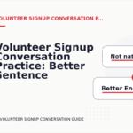 Volunteer Signup Conversation Practice: Better Sentence Choices
